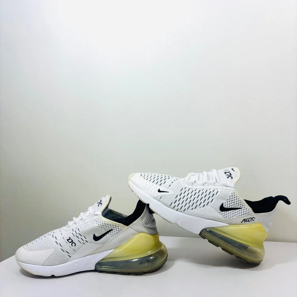 Nike Youth Air Max 270 White Black Running Shoes Sneakers Size‎ 6.5Y 943345-100